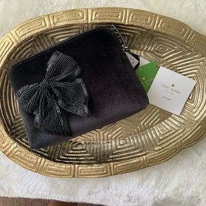 Kate Spade Cameron St Velvet Bow Pouch